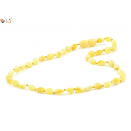 Beans Style Milky Amber Teething Necklace for Baby