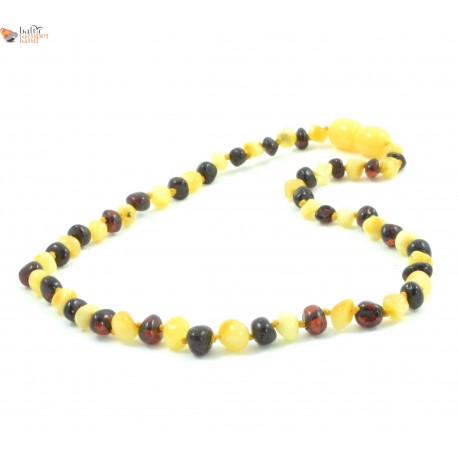 Cognac Beans Style Amber Teething Necklace