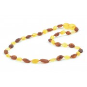 Raw Bean Mix Amber Teething Necklace