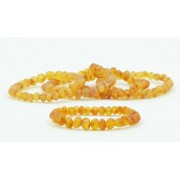 Wholesale LOT of 5 Raw Honey Baroque Amber Adult Bracelets