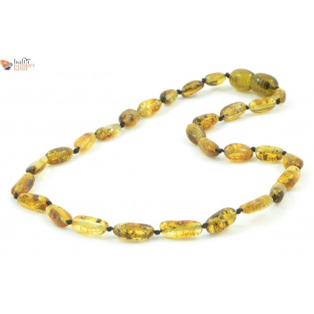 Light Green Beans Style Amber Teething Necklace