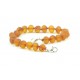 Raw Baltic Amber Anklets with Sterling Silver 925