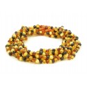 Wholesale LOT of 10 Multicolor Amber Necklaces for Adults in Baroque Style