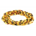 Wholesale LOT of 10 Multicolor Amber Bean Necklaces for Adults