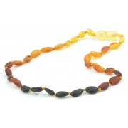 Rainbow Bean Amber Necklaces for Baby