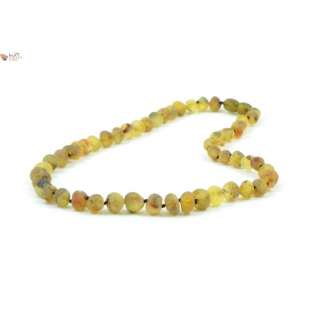 Green Baroque Amber Adult Necklaces