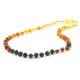 Rainbow Baroque Amber Teething Necklace and Bracelet Set