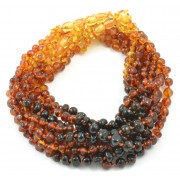 Wholesale LOT of 10 Rainbow Baroque Amber Teething Necklaces